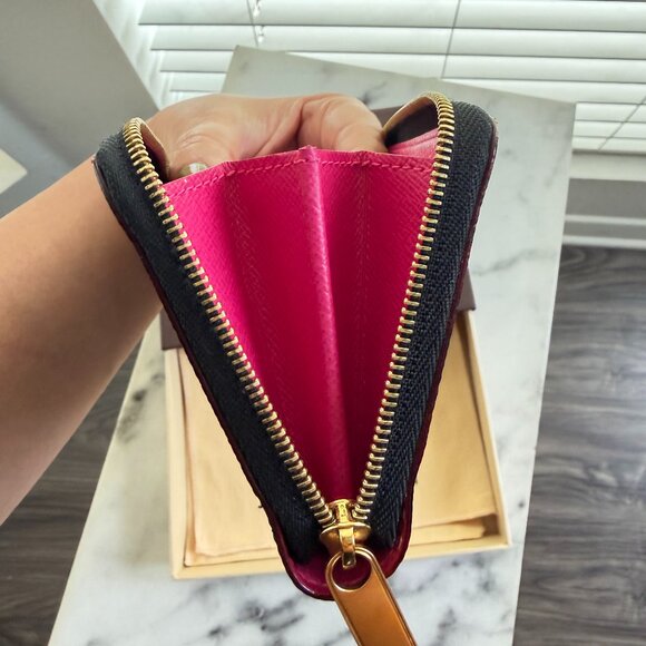 Louis Vuitton Monogram Multicolor Zippy Coin Purse Black Pink Full Set EUC - Picture 12 of 13